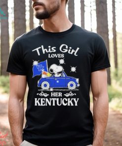 Original snoopy and woodstock This girl loves her kentucky shirt