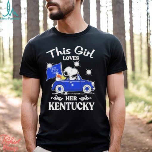 Original snoopy and woodstock This girl loves her kentucky shirt