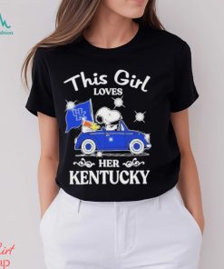 Original snoopy and woodstock This girl loves her kentucky shirt