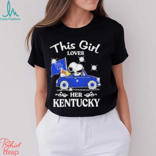 Original snoopy and woodstock This girl loves her kentucky shirt