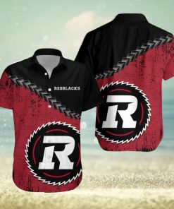 Ottawa Redblacks Ca Football Grunge Polynesian Tattoo Pattern Hawaiian Shirt For Fans