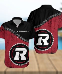 Ottawa Redblacks Ca Football Grunge Polynesian Tattoo Pattern Hawaiian Shirt For Fans