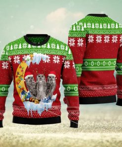 Owl Love Moon Xmas All Over Printed 3D Ugly Christmas Sweater Christmas Gift For Men And Women