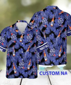 Pabst Blue Ribbon Natural Custom Name Design Hawaiian Shirt For Men And Women Gift Beach