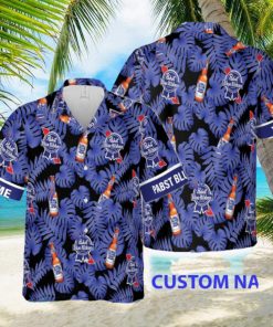 Pabst Blue Ribbon Natural Custom Name Design Hawaiian Shirt For Men And Women Gift Beach