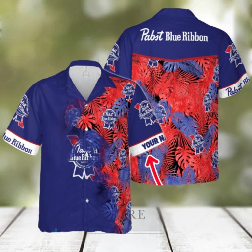 Pabst Blue Ribbon Organic Custom Name Design Hawaiian Shirt For Men And Women Gift Beach