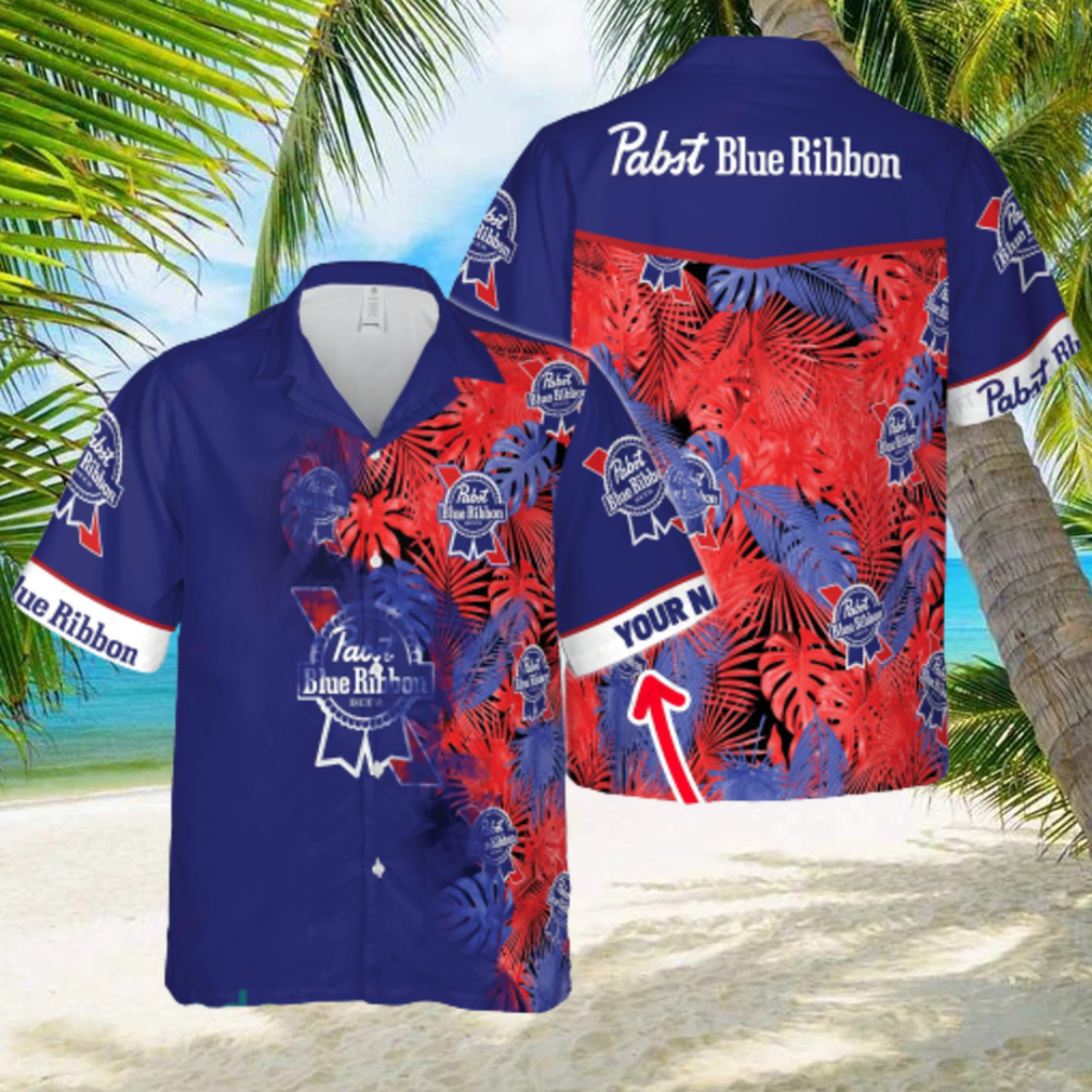 Pabst Blue Ribbon Organic Custom Name Design Hawaiian Shirt For Men And Women Gift Beach