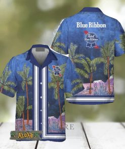 Pabst Blue Ribbon Star Print Bermuda Hawaiian Shirt For Men And Women Gift Hawaiian Beer