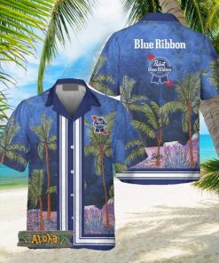 Pabst Blue Ribbon Star Print Bermuda Hawaiian Shirt For Men And Women Gift Hawaiian Beer