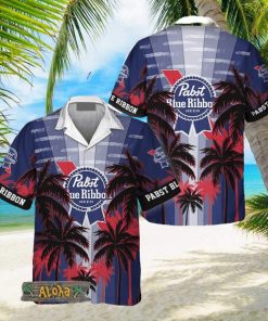 Pabst Blue Ribbon Tropical Coconut Palms Hawaiian Shirt For Men And Women Gift Hawaiian Beer