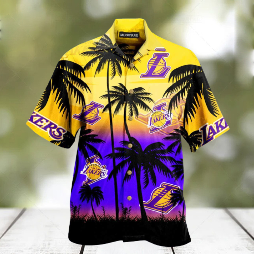 Palm Los Angeles Lakers Hawaiian Shirt Thoughtful Personalized Gift For The  Whole Family - Limotees