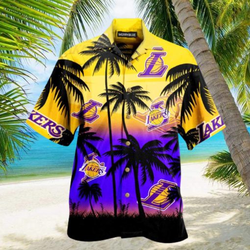 Palm Los Angeles Lakers Hawaiian Shirt Thoughtful Personalized Gift For The Whole Family