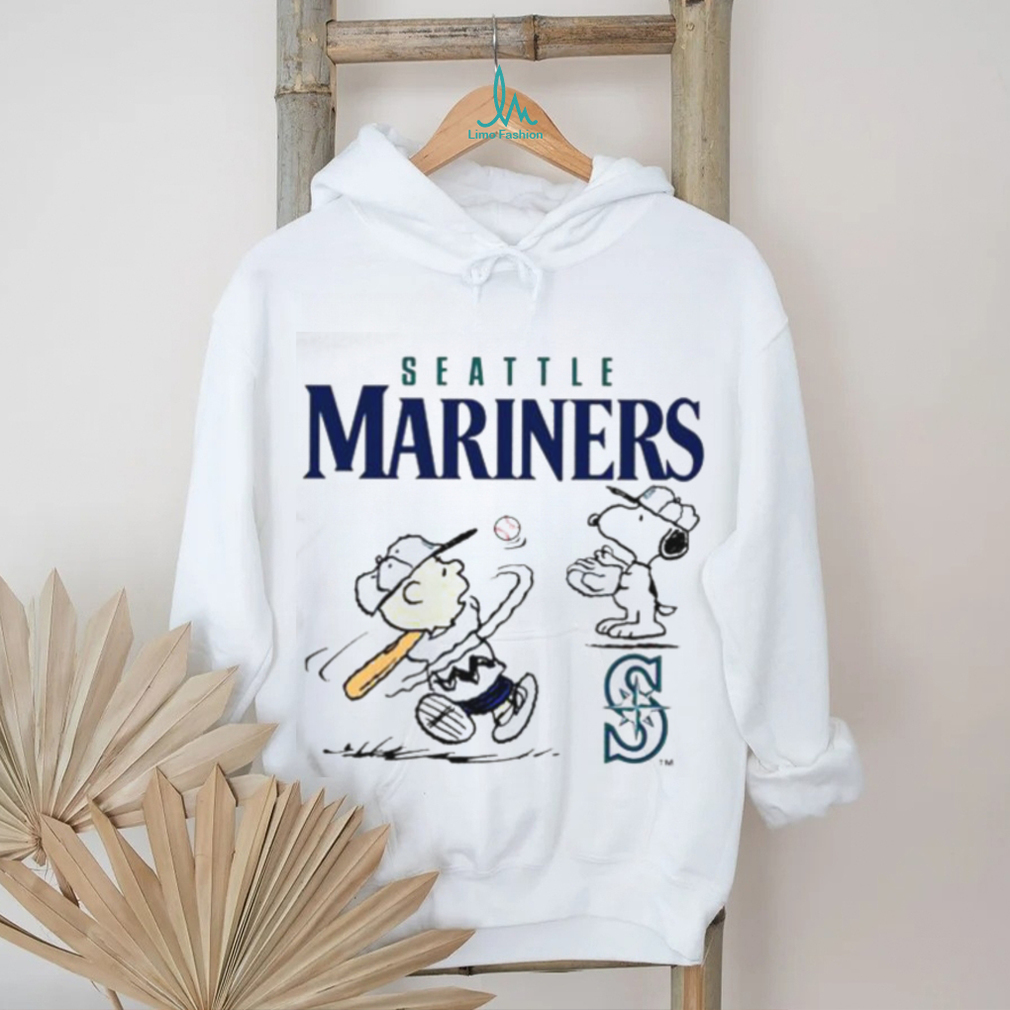 Peanuts Charlie Brown And Snoopy Playing Baseball Seattle Mariners