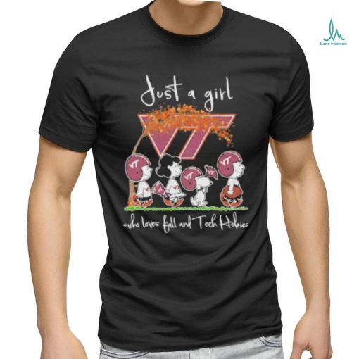 Peanuts Just a girl who loves fall and Tech Hokies 2023 t shirt