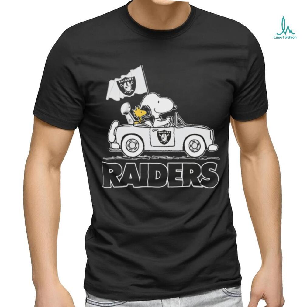 Peanuts Snoopy And Woodstock Las Vegas Raiders On Car Shirt - Limotees