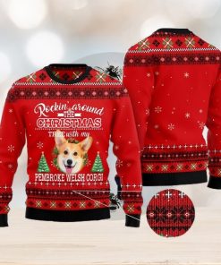 Pembroke Welsh Corgi Rockin’ All Over Printed 3D Ugly Christmas Sweater Christmas Gift For Men And Women