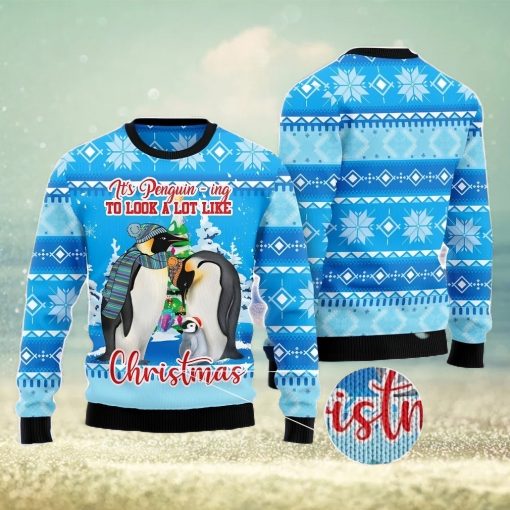 Penguin Family All Over Printed 3D Ugly Christmas Sweater Christmas Gift For Men And Women