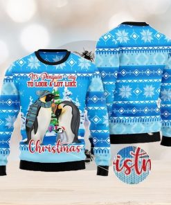 Penguin Family All Over Printed 3D Ugly Christmas Sweater Christmas Gift For Men And Women