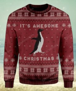 Penguin It Is Awesome Christmas Ugly Sweater Party