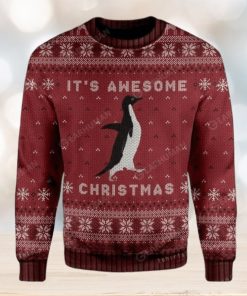 Penguin It Is Awesome Christmas Ugly Sweater Party