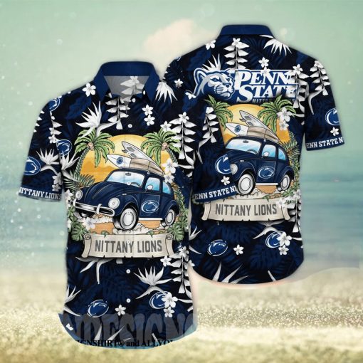 Penn State Nittany Lions NCAA Floral 3D Hawaiian Shirt