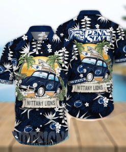 Penn State Nittany Lions NCAA Floral 3D Hawaiian Shirt