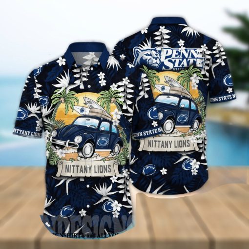 Penn State Nittany Lions NCAA Floral 3D Hawaiian Shirt