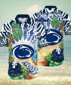 Penn State Nittany Lions NCAA Floral Full Printed 3D Hawaiian Shirt