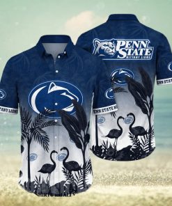 Penn State Nittany Lions NCAA Flower 3D All Over Print Hawaiian Shirt