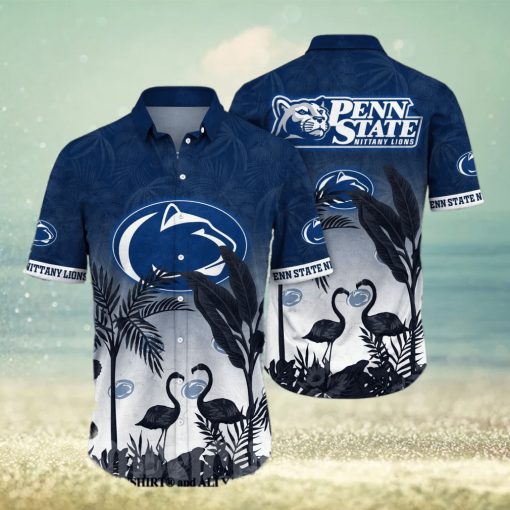 Penn State Nittany Lions NCAA Flower 3D All Over Print Hawaiian Shirt