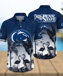 Penn State Nittany Lions NCAA Flower 3D All Over Print Hawaiian Shirt