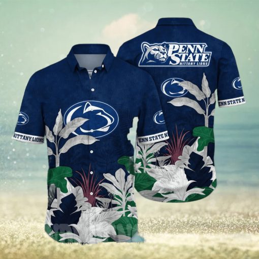 Penn State Nittany Lions NCAA Flower All Over Print Hawaiian Shirt