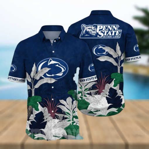 Penn State Nittany Lions NCAA Flower All Over Print Hawaiian Shirt