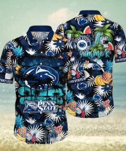 Penn State Nittany Lions NCAA Flower Full Printed Hawaiian Shirt