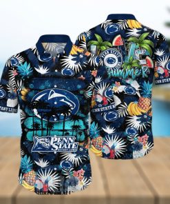 Penn State Nittany Lions NCAA Flower Full Printed Hawaiian Shirt