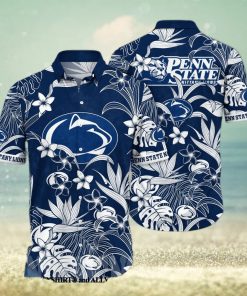 Penn State Nittany Lions NCAA Flower Full Printing Hawaiian Shirt