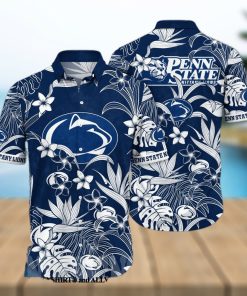 Penn State Nittany Lions NCAA Flower Full Printing Hawaiian Shirt