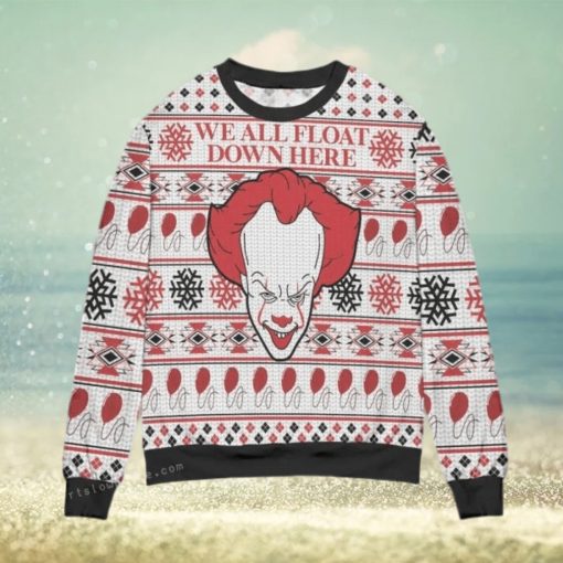 Pennywise We All Float Down Here Christmas Ugly Sweater Mens