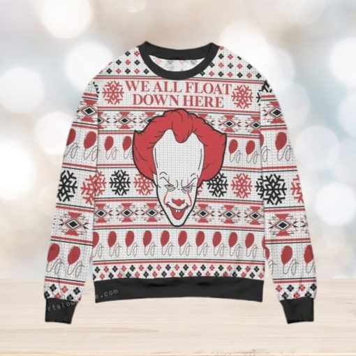 Pennywise We All Float Down Here Christmas Ugly Sweater Mens