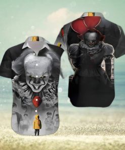 Pennywise With Red Balloon Hawaiian Shirt Gift for Horror Movie Fans