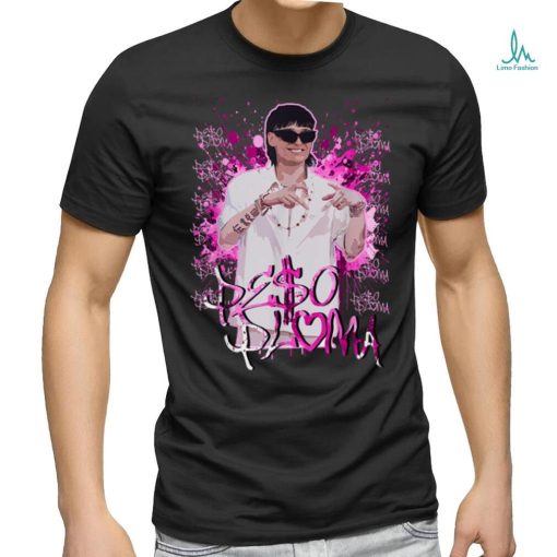 Pe$o Pluma Pink splatter text T Shirt