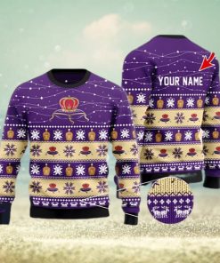 Personalized Christmas Twinkle Lights Crown Royal Christmas Beer Sweater