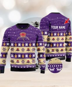 Personalized Christmas Twinkle Lights Crown Royal Christmas Beer Sweater