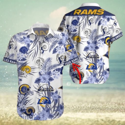 Personalized Los Angeles Rams Logo History NFL Teams Hawaiian Shirt Gift For Men And Women