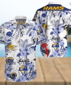 Personalized Los Angeles Rams Logo History NFL Teams Hawaiian Shirt Gift For Men And Women