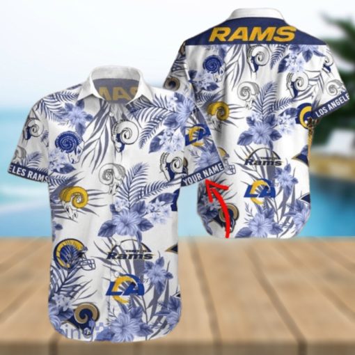 Personalized Los Angeles Rams Logo History NFL Teams Hawaiian Shirt Gift For Men And Women