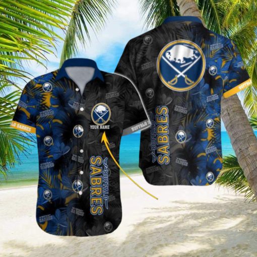 Personalized NHL Buffalo Sabres Palm Leafs Hawaiian Button Up Shirt