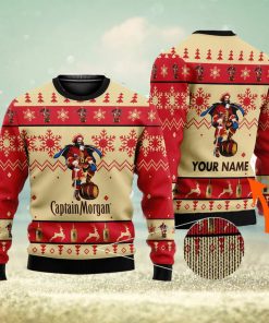 Personalized Name Captain Morgan 3D All Over Printed Christmas Ugly Sweater Men And Women Gift