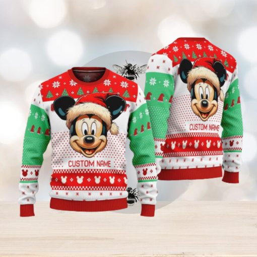 Personalized Name Cute Mickey Ugly Christmas Sweater Funny Christmas Gift