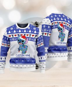 Personalized Name Cute Stitch Ugly Christmas Sweater Funny Christmas Gift